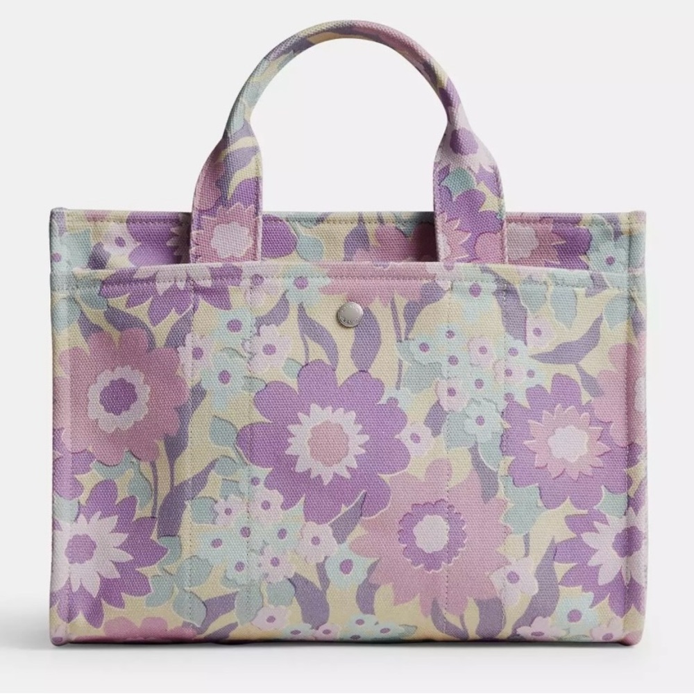 💜NEW! Coach Cargo Tote Bag-Floral Print - Picture 4 of 11